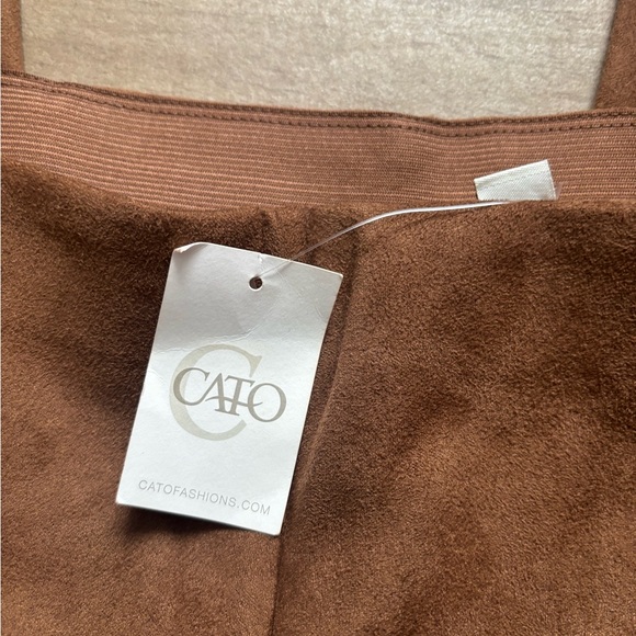 Cato Women's Brown suede Leggings - Picture 6 of 7